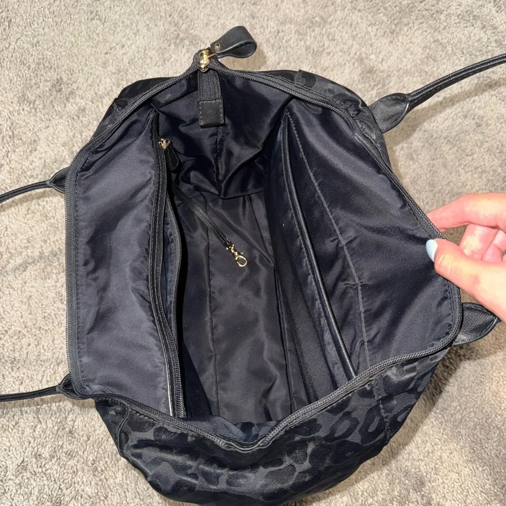 Michael Kors Black Leopard Kelsey Tote - Picture 3 of 5